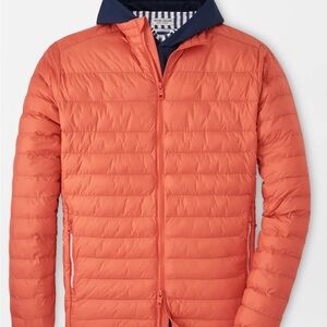 PETER MILLAR Men’s All Course Jacket Size Medium Burning Sunset Orange NWT